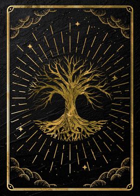 Gold Mystical Tarot