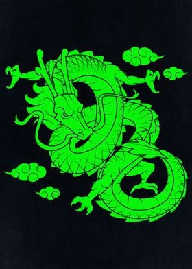 Neon Japanese Dragon