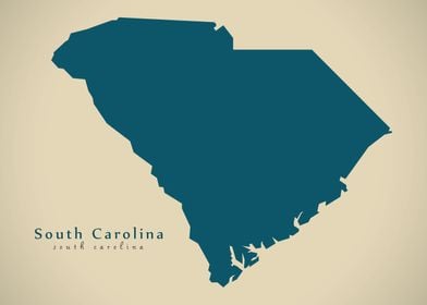 South Carolina state map