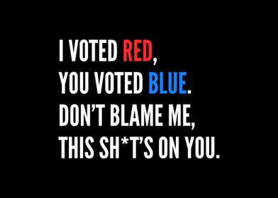 I Voted Red You Voted Blue