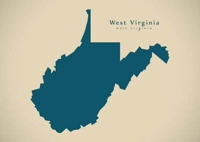 West Virginia state map