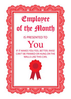 Employee Funny Certificate