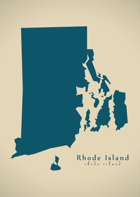 Rhode Island state map