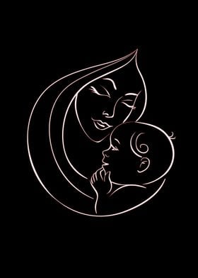 mom and baby minimalist