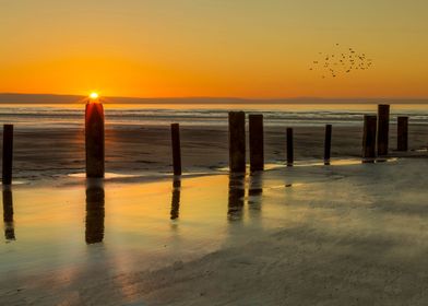 Sunset at Berrow Beach