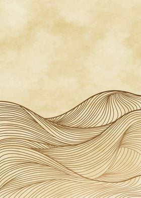 ABSTRACT MOUNTAIN LINE ART