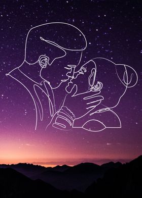 A Romance Couple in Galaxy