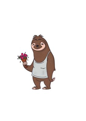 Sloth Bouquet Valentines