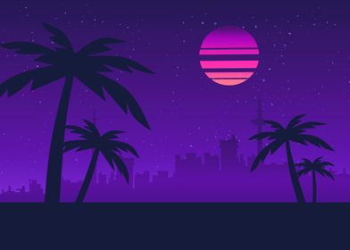 retro city purple