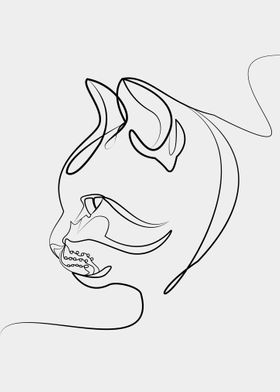 Line art  Cat Animal