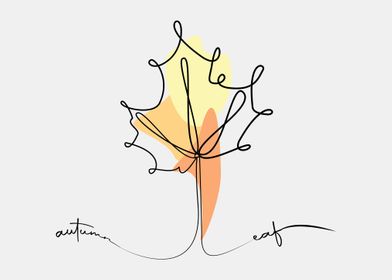 Nature Leaf Line Art
