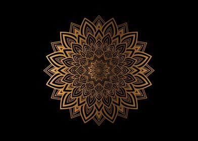 Golden Mandala Zen Symbol