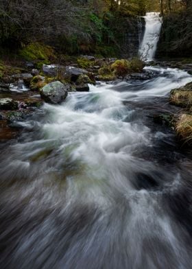 Fast moving water