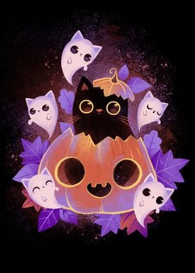 'Spooky surprise' Poster by Erika Biagiola | Displate