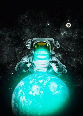 Astronaut Earth Protect