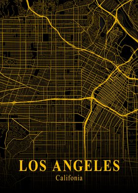 LOS ANGELES GOLD CITY MAP