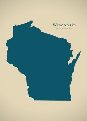 Wisconsin state map