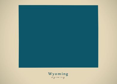 Wyoming federal state map