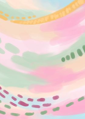 Pastel Colors Abstract Art