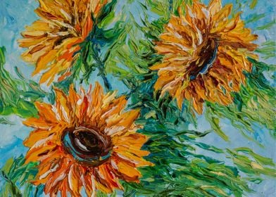 Sunflowers dance