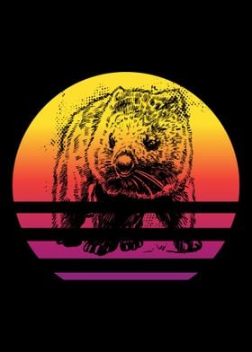 Wombat Retro Vintage