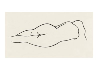 Naked Woman Line Art