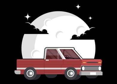 Pickup Truck Moon Pickup T