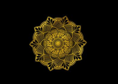 Golden Mandala Zen Symbol