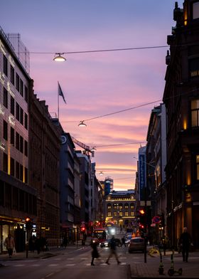 Evening sky in Oslo Norway