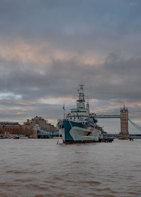 HMS Belfast from River