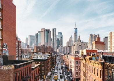 NYC Skyline and Street 