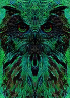 Owl Mysterious Forest