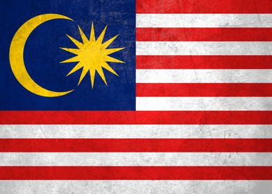 Flag of Malaysia on Wall