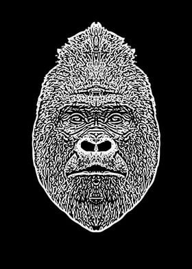 Black and White Gorilla