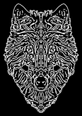 Black and White Wolf