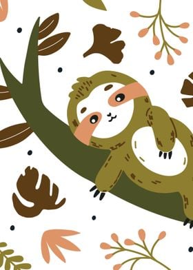 Cute Animal Kids Sloth