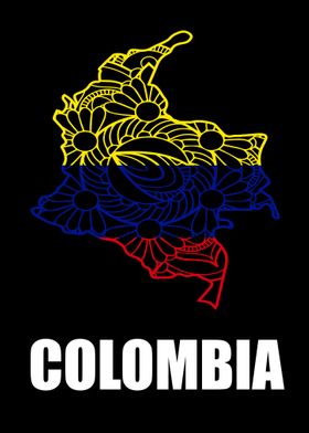 Colombia Mandala Map