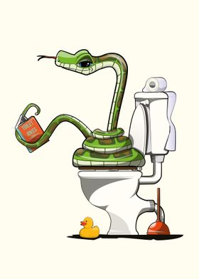 Snake on the Toilet