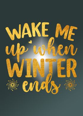 Wake me up when winter end