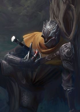 Dying Knight Painting