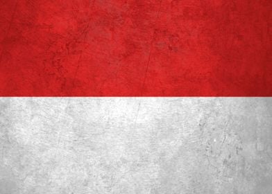 Flag of Indonesia on Wall