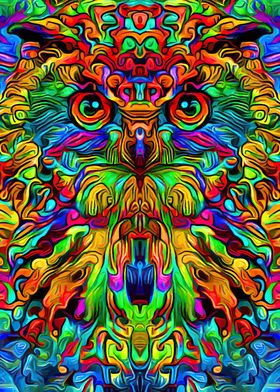 Owl Psychedelic Art