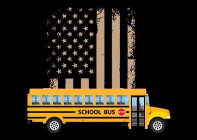 School Bus Driver Flag Sch