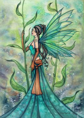 Blue Green Garden Fairy