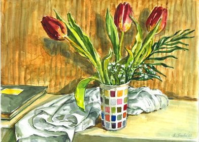 Three tulips