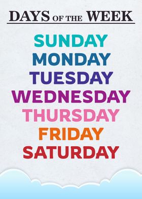 DAYS OF THE WEEK