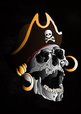 skull pirate design art