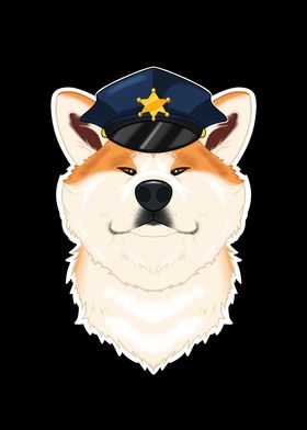 Police Akita Inu Canine