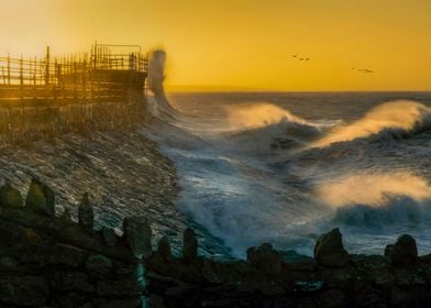 Storm Eunice at Porthcawl 