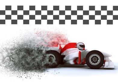 illustration race car